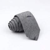 Mens Ties 6cm Classic Cotton Handmade Skinny Neck