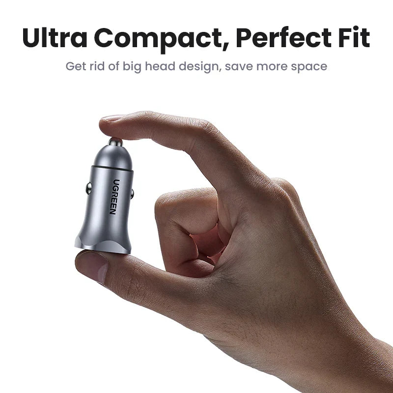 UGREEN 30W Car Charger USB Type C Fast