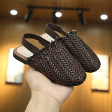 Spring Summer Girls Shoes Weaven Knitted Design Children