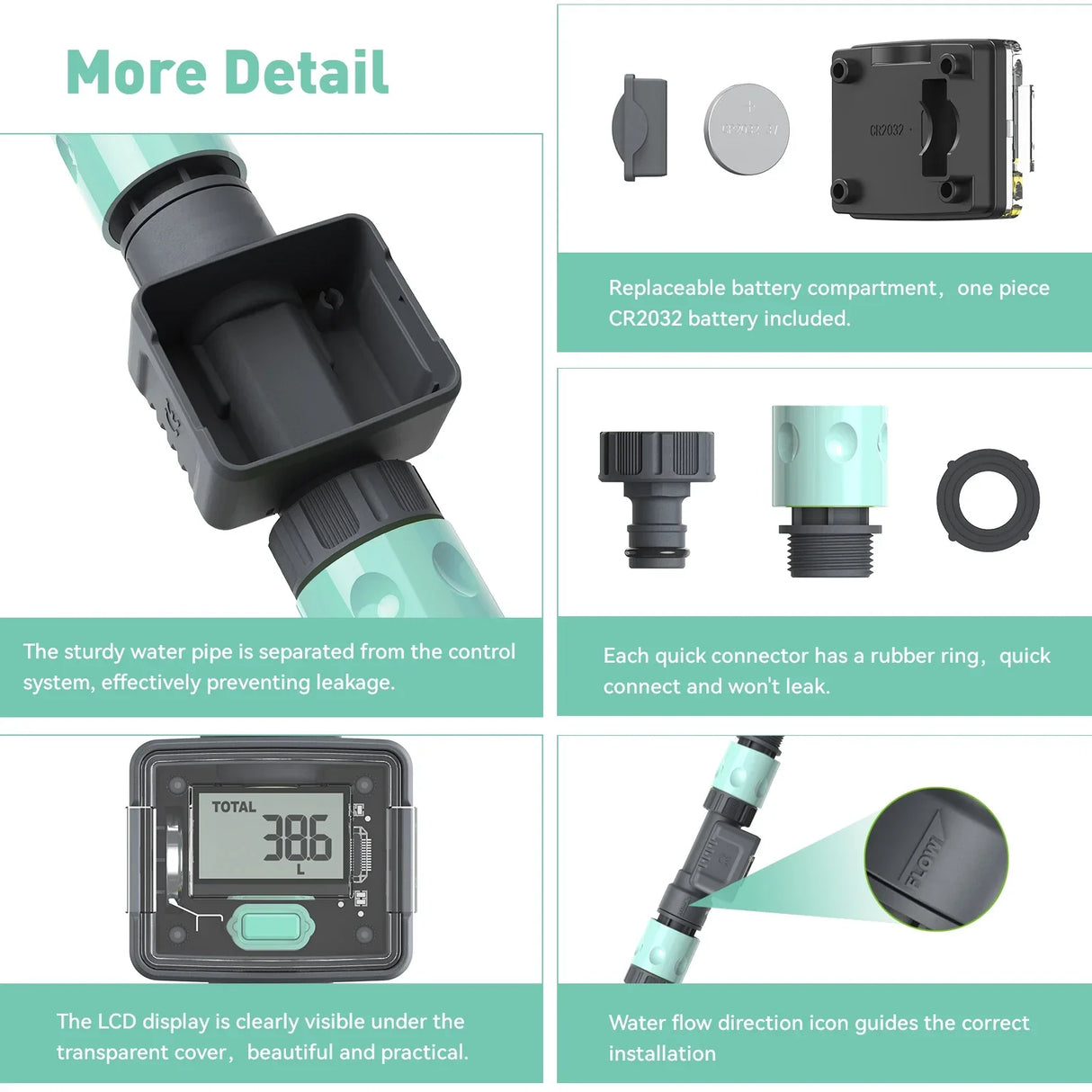 Digital Water Flow Meter Hose Water Meter