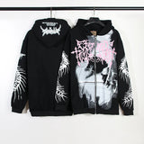 Kanye West Vintage Zip Up Hoodie Dinosaur Bone