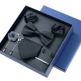 8piece Set Bussiness Blue Ties For Mans Floral