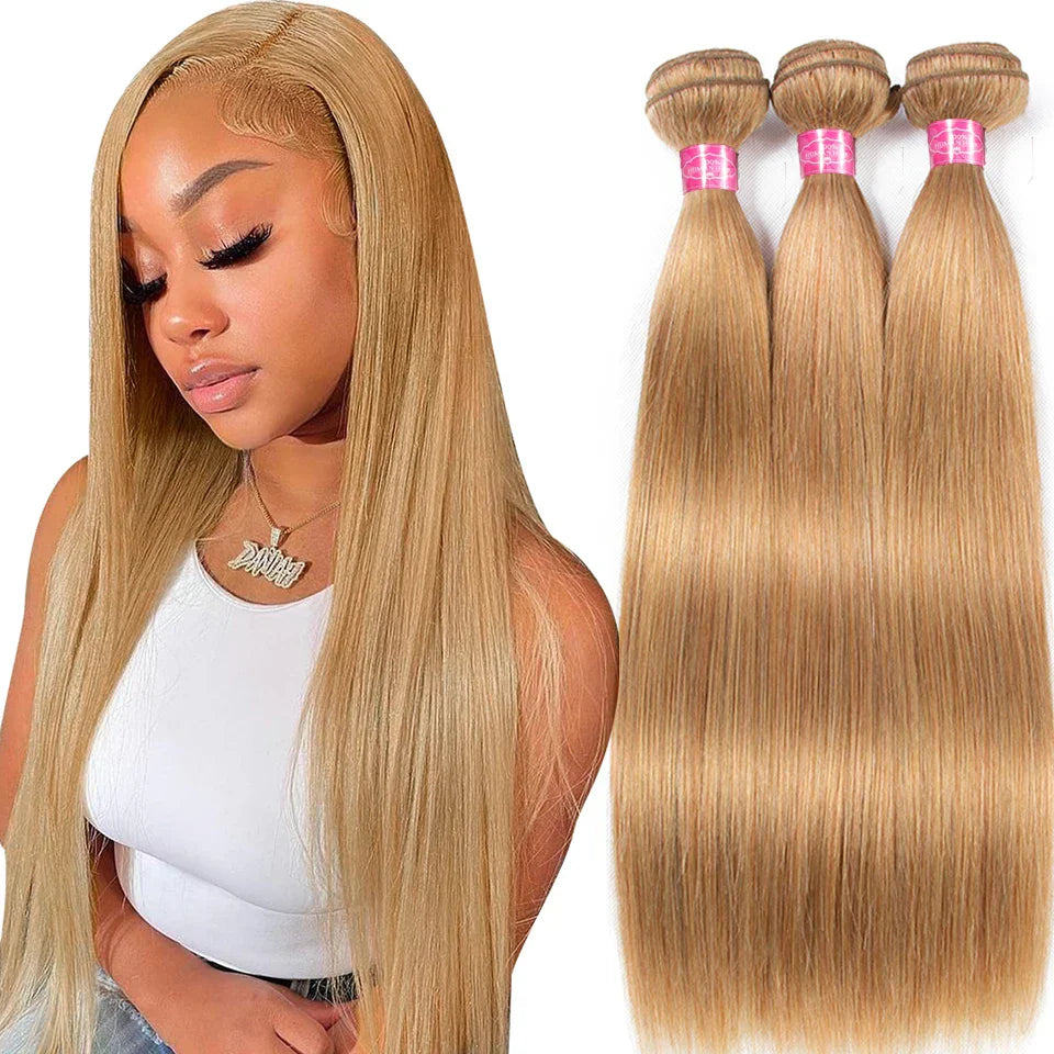 27 Honey Blonde Human Hair Bundles Virgin Cheap