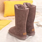 Women Suede Leather Warm Snow Boots 2022 Winter
