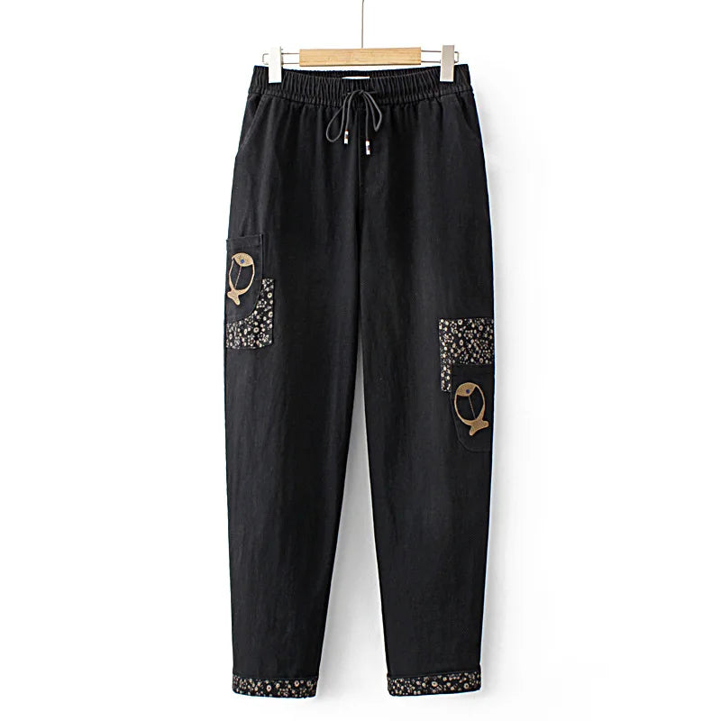 Plus Size Jeans Womens Clothing Fall Letter Print