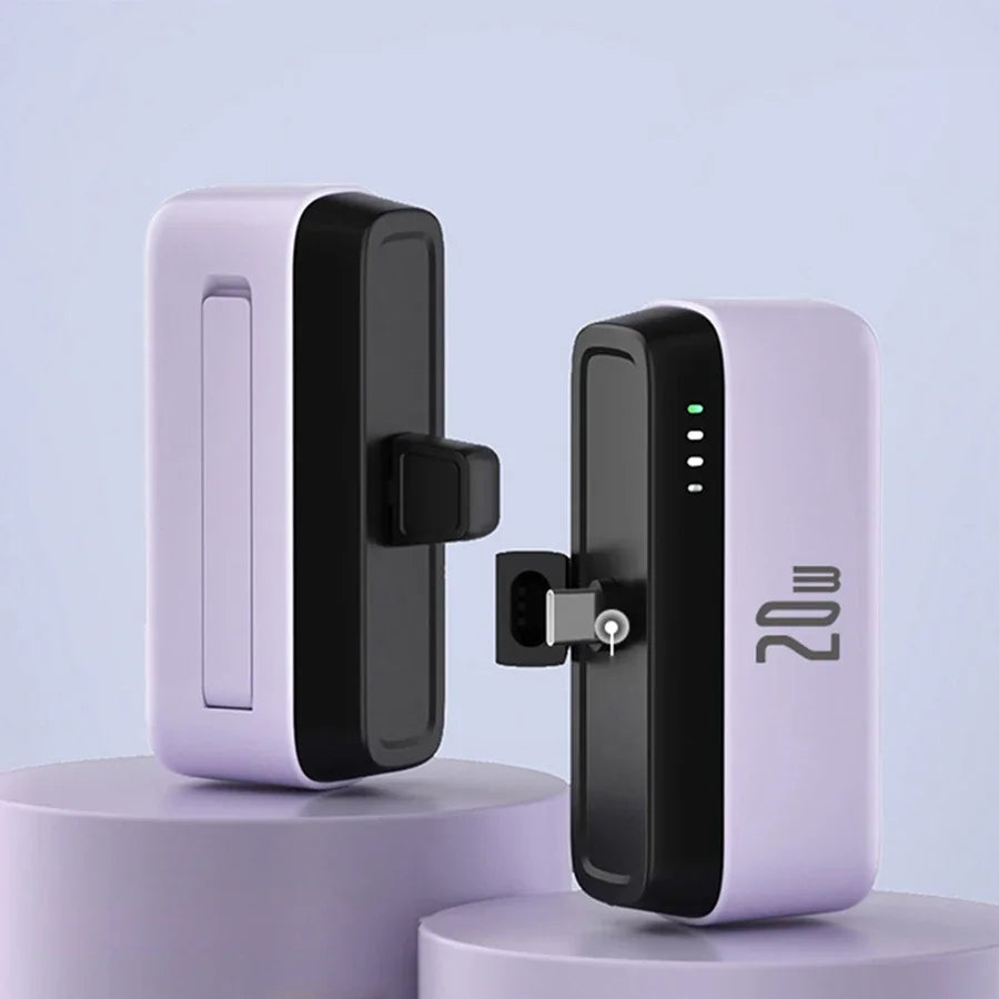 Mini Power Bank 5000Mah with LED Light Phone