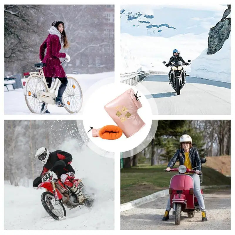 2 PCS Motorcycle Handlebar Muffs – Coldproof Waterproof Mitts