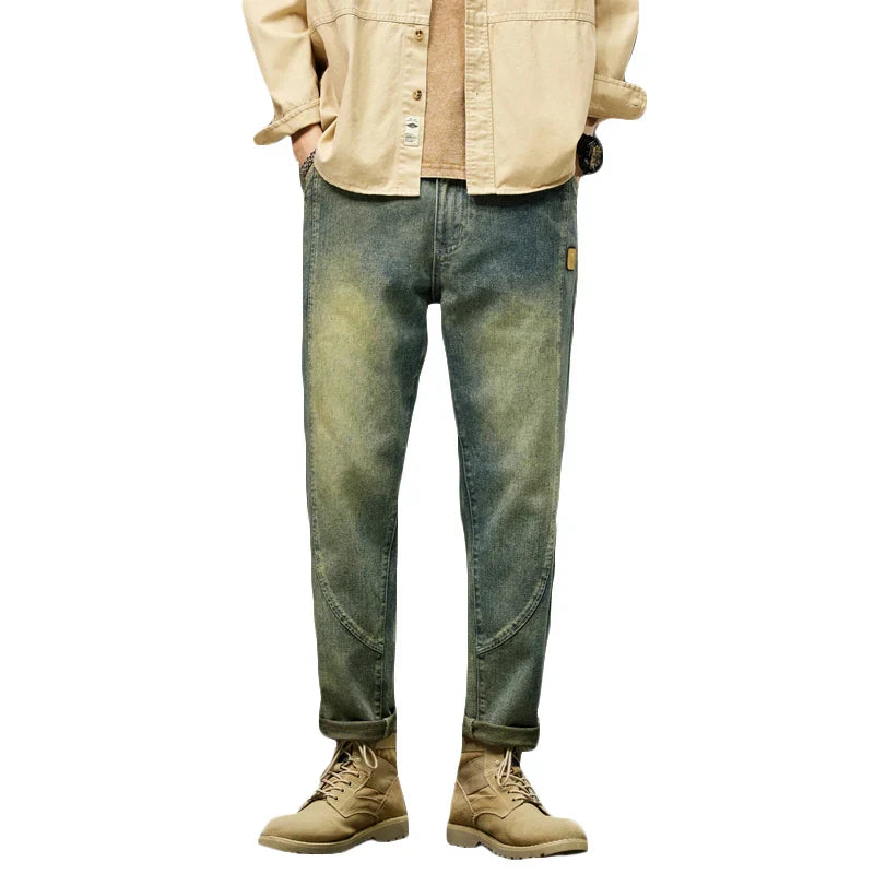 Retro Blue Jeans Harem Pants Loose Fit Casual