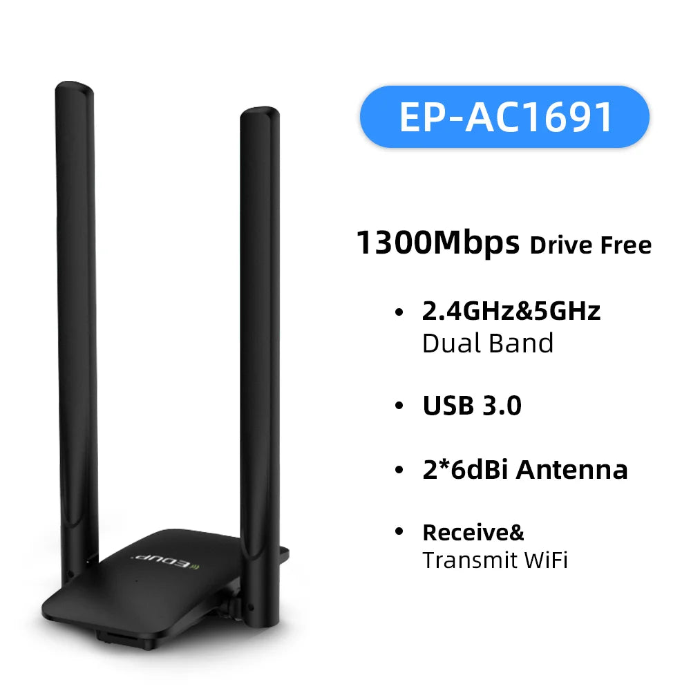 EDUP 1300Mbps Mini USB WiFi Adapter Dual Band