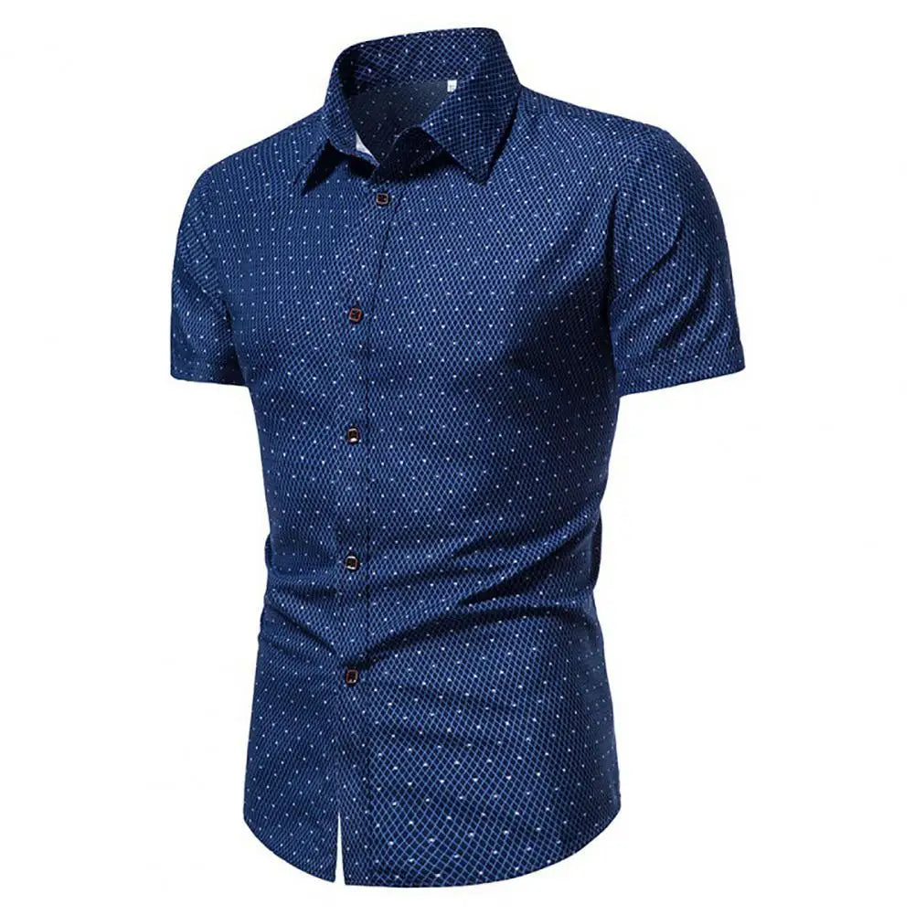 Men Shirt Formal Men Top Single-breasted Summer Top