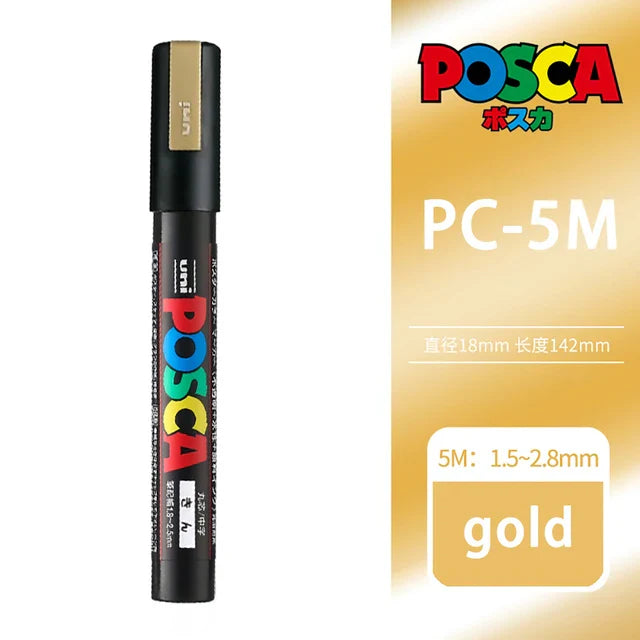 39 Colors Uni Posca PC-5M Paint Marker,1.8-2.5mm Medium