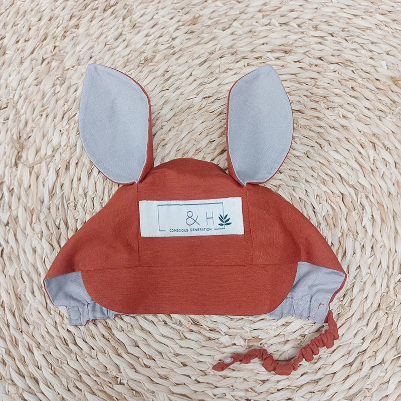 Baby Animal Ears Cute Fisherman Cap Breathable Linen