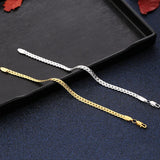 925 Sterling silver 18K gold 6MM chain bracelets