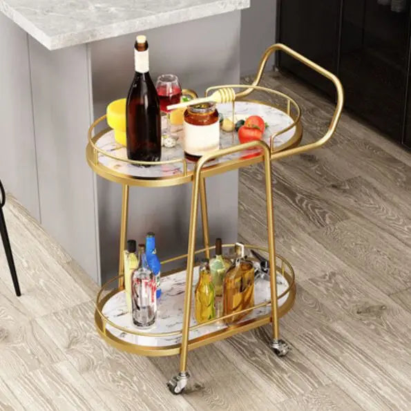Mobile Small Coffee Table Carts Dining Cart European