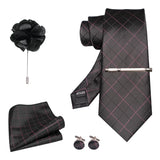 EASTEPIC 8 cm Red Blue Plaid Tie Paisley