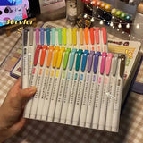 5/15/25 Colors Double Headed Highlighter Pen Set Fluorescent