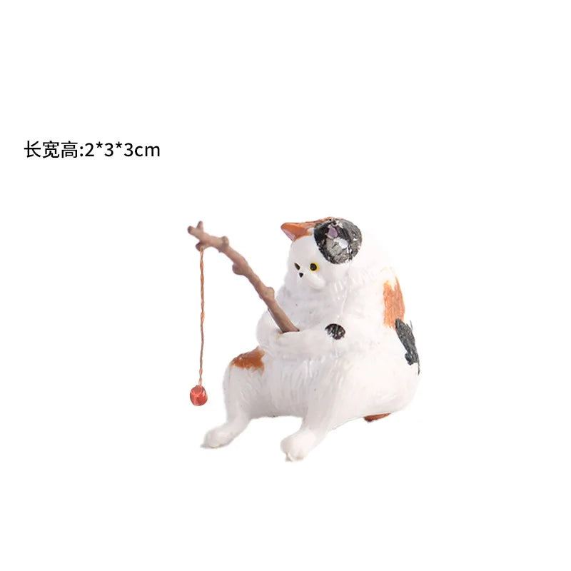 Creative Aquarium Decoration 10 Style Small Fishing Cat
