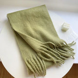 Luxury Cashmere Bright Solid Color Women Scarf Winter