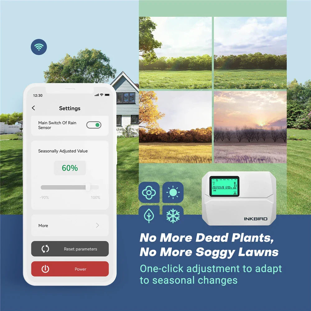 INKBIRD 8-Zone Control Wi-Fi Smart Sprinkler Controller Indoor/Outdoor