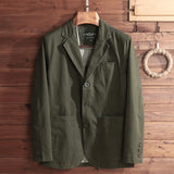 2023 New Men's Blazer Jacket Cotton Spring Autumn