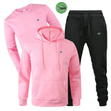 High quality embroidered hooded sweatshirt pants suit casual