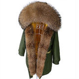 Maomaokong 2022 Real Fur Down Jacket Women Long