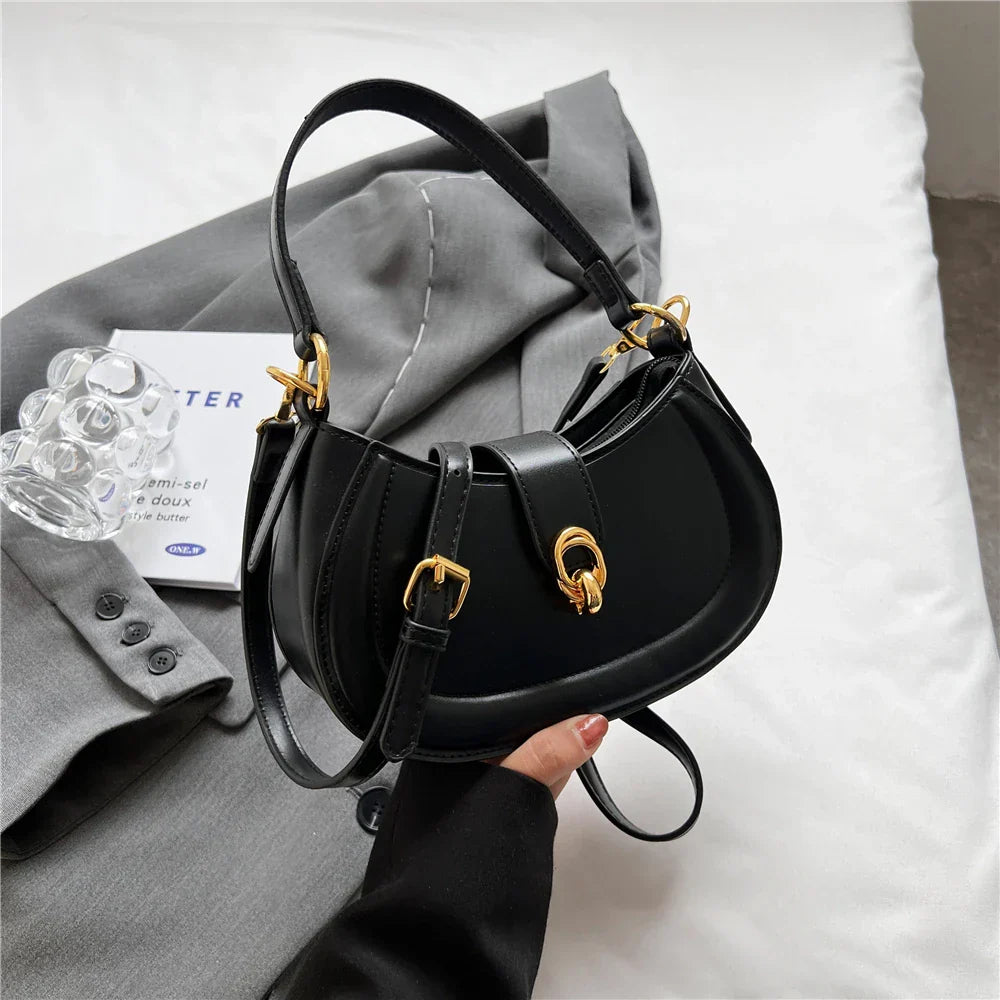 Toptrends Saddle Small Underarm Shoulder Cossbody Bags For
