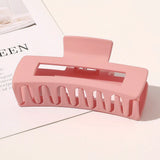 Simple Square Geometric Frosted Hair Claws Clamps Acetate