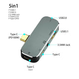 Powered Type C to USB TypeC to 3.5MM