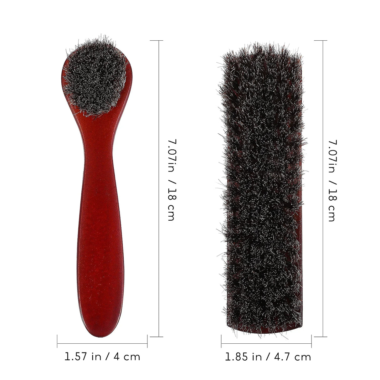 2 Pcs Horse Hair Brush Boot Suede Cleaning