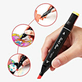 168 Color Marker Pen Set Manga Double-Headed Comic