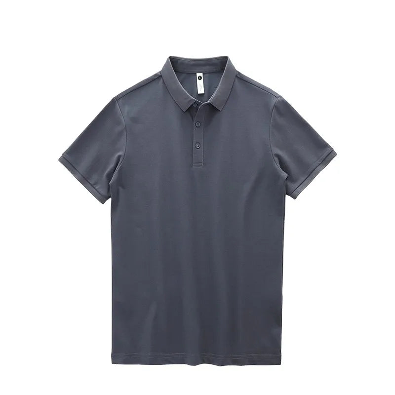 Dukeen Solid Color Polo Shirts for Men Short-Sleeved