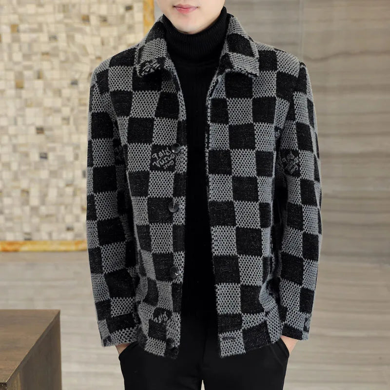 Autumn winter new mink velvet men's casual fashion