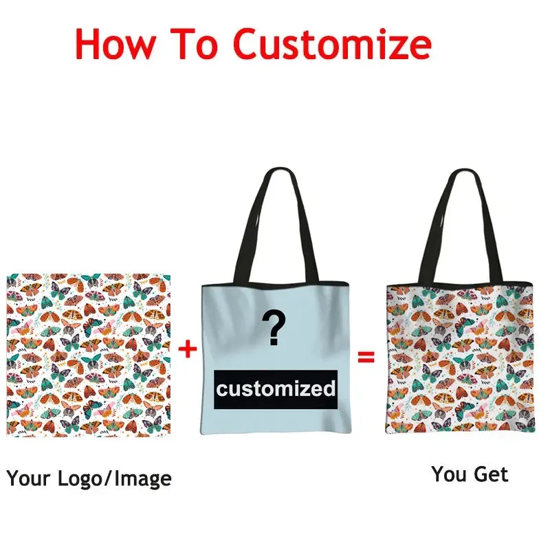 Personal Customize Women Tote Bag Linen Canvas Bag