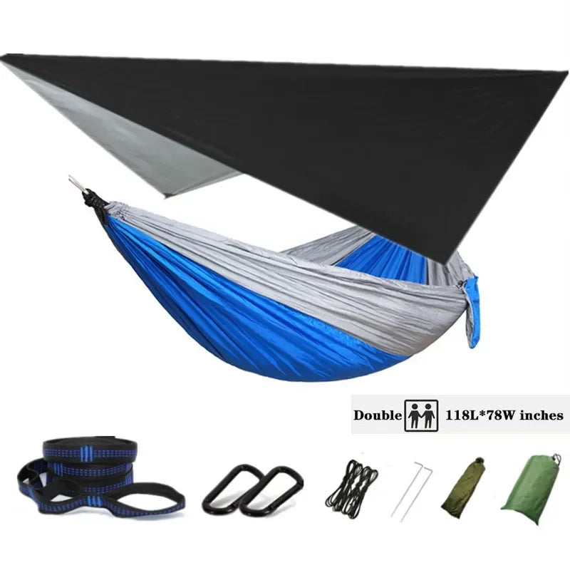 Oversized Double 118inx79in Hammock with Tree Straps and