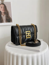 DiamondShaped Embossed Fashion Chain For Female Commuters With