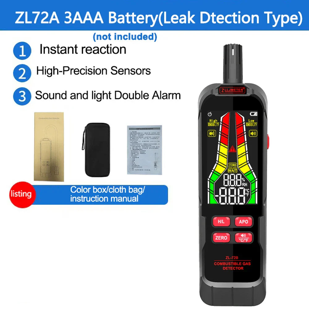 Handheld Combustible Gases Leak Detector Natural Gases Leakage