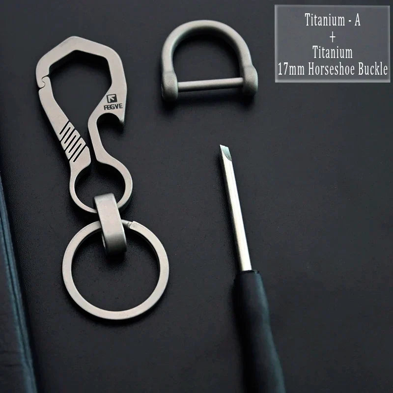 HighEnd Titanium Keychain Luxury Men Car Key Chain