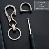 HighEnd Titanium Keychain Luxury Men Car Key Chain