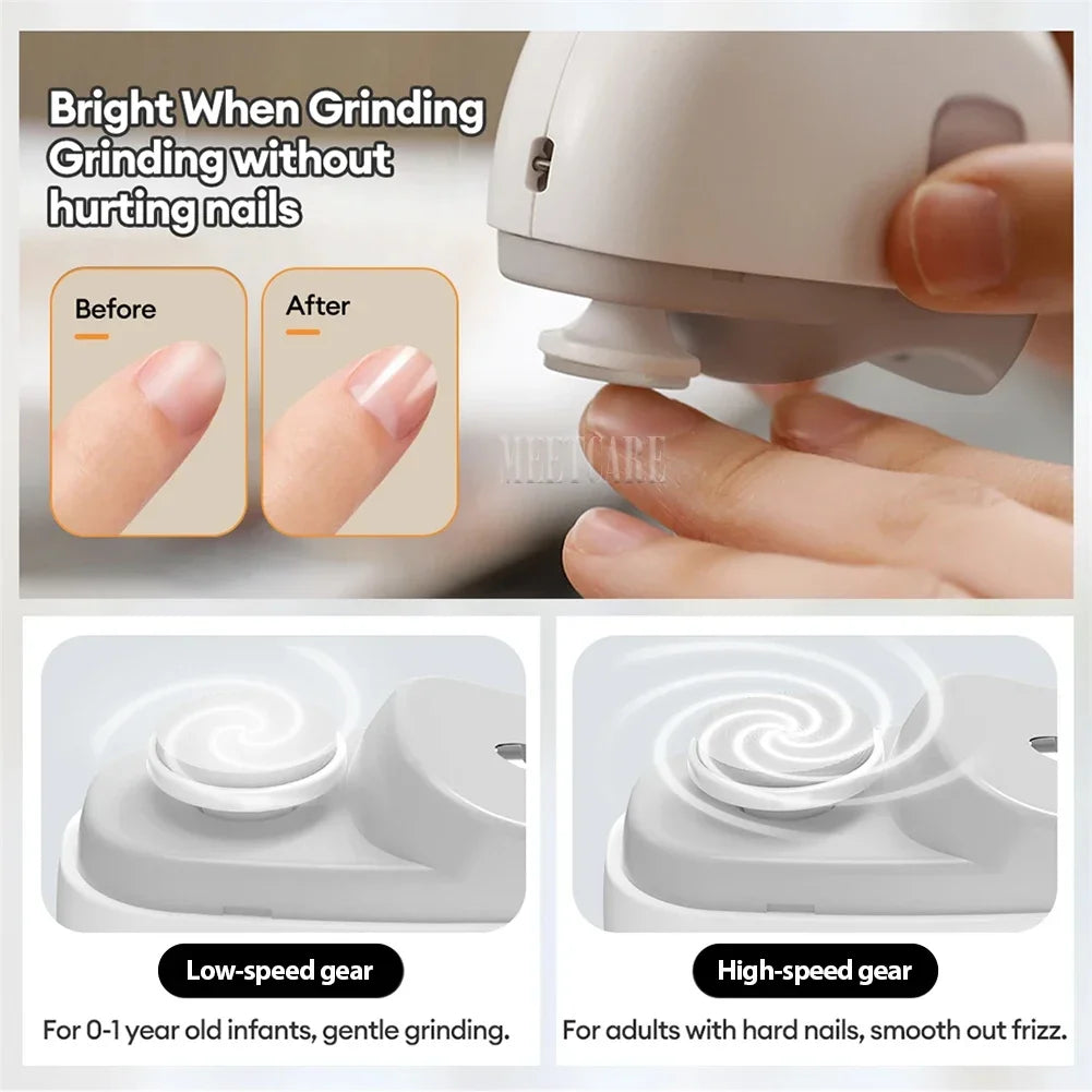 Wireless Nail Clipper 2 in1 Grinding and Polish