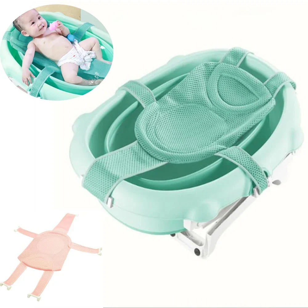 Baby Adjustable Infant Cross Shaped Slippery Bath Net