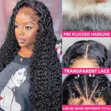 4x4 5x5 Lace Closure Water Wave Wig 13x6