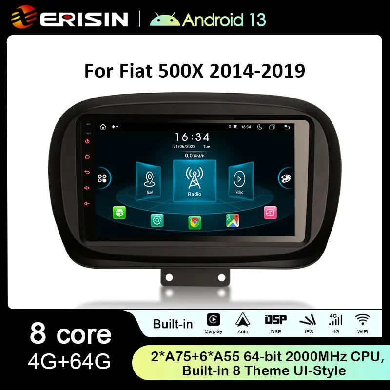 Erisin ES8950F IPS CarPlay Auto Android 13.0 Car