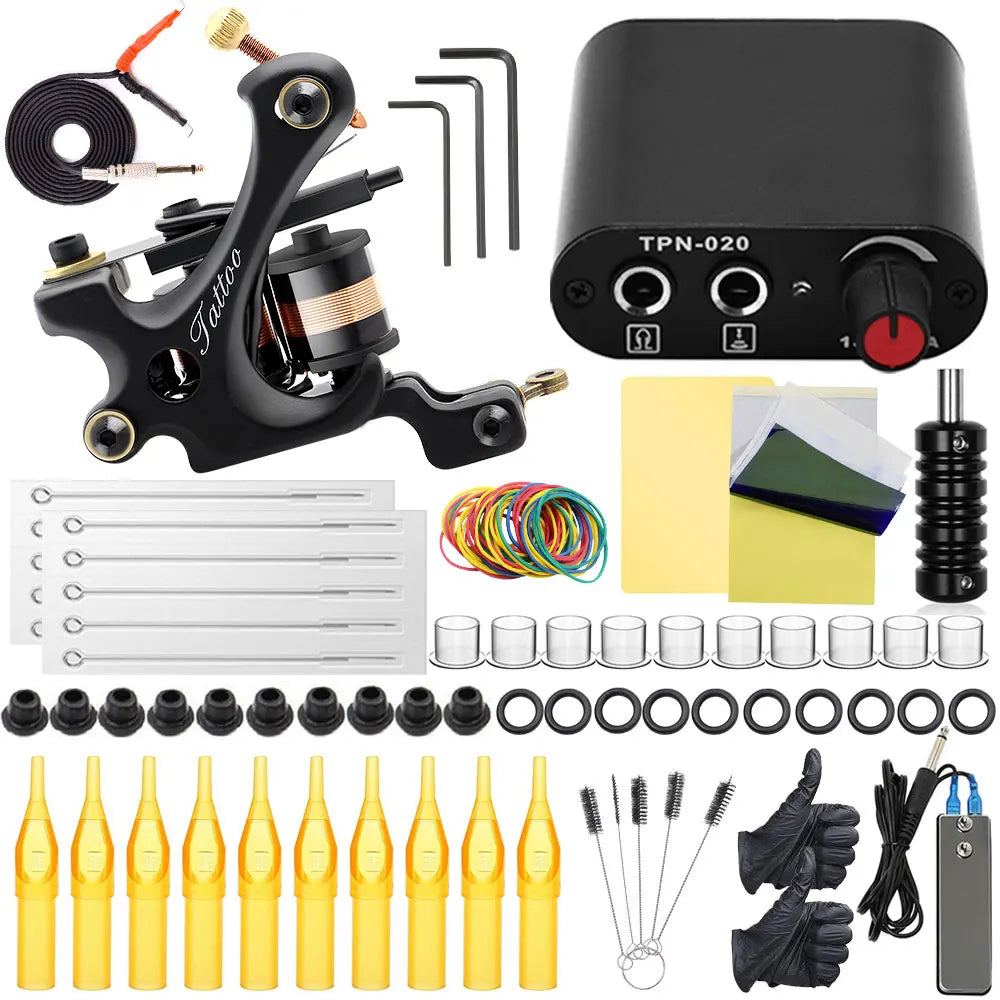 Complete Tattoo Kit Coil Tattoo Machine Set Tattoo