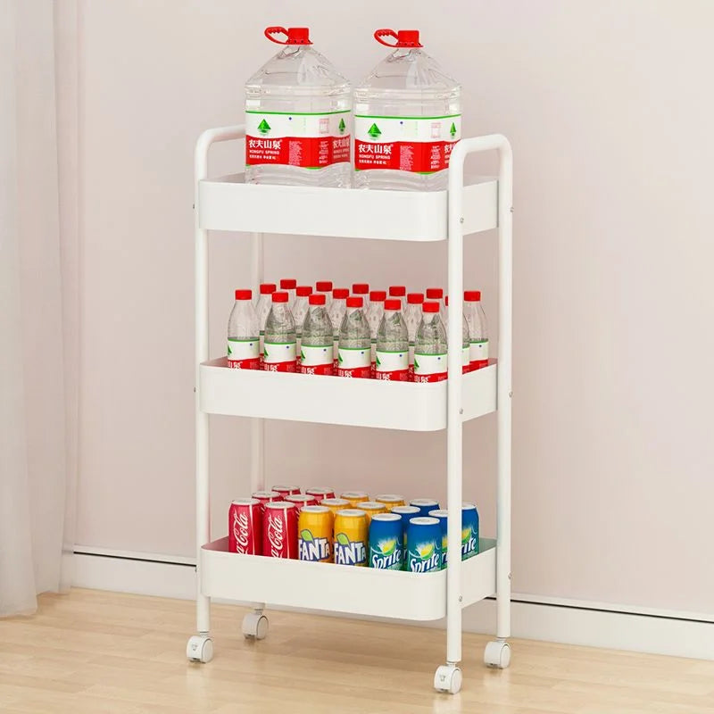 Small Cart Storage Rack Kitchen Bedroom 3 Layers