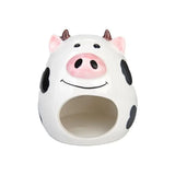 Summer Cooling Ceramic Nest Cartoon Cow Mini Pet