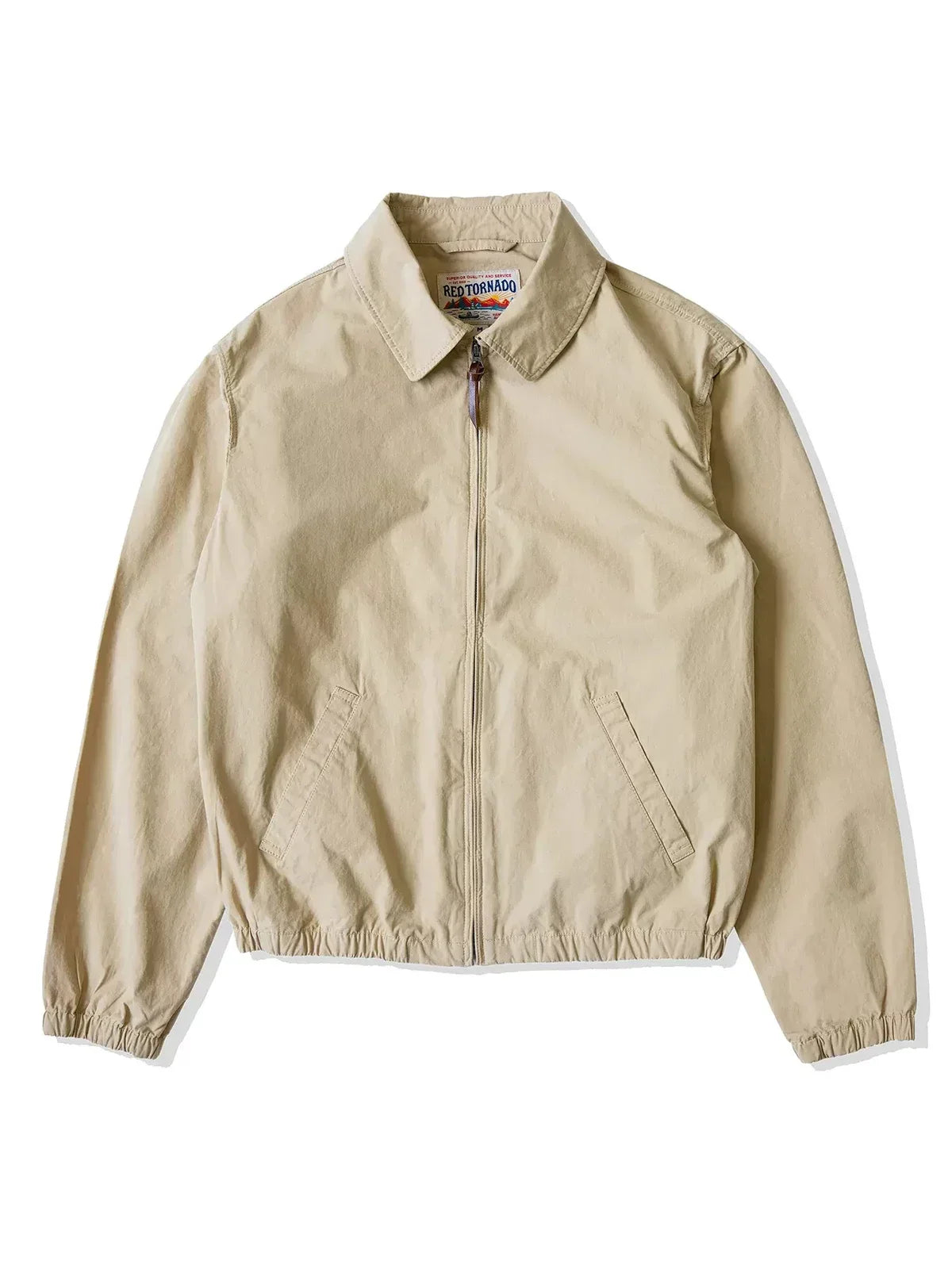 Red Tornado Lightweight Full-Zip Commuter Jacket Turn-Down Collar