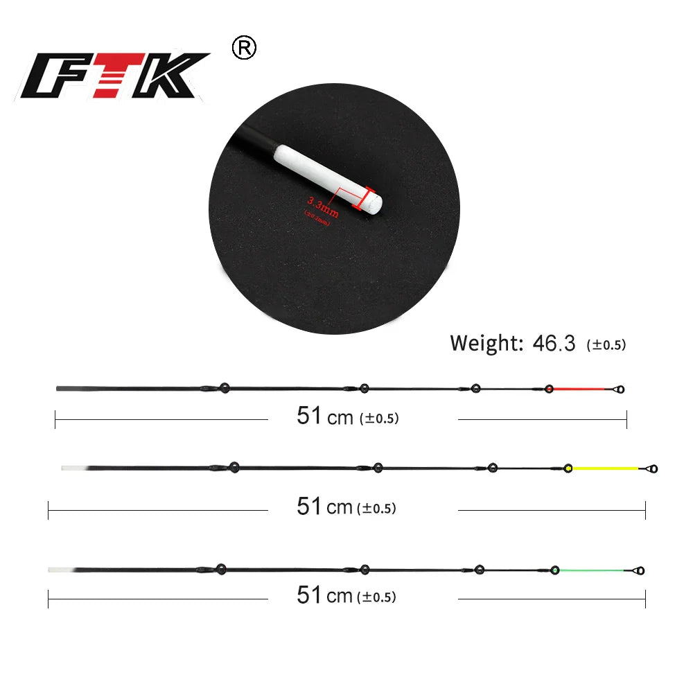 FTK Carbon fiberglass Top Tip 120gM/L/H Feeder carp