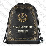 Funny Graphic print Misadventure Awaits D20 Dice Tabletop