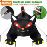 Halloween Inflatable 1.8m Black Cat Toy Shakes Head